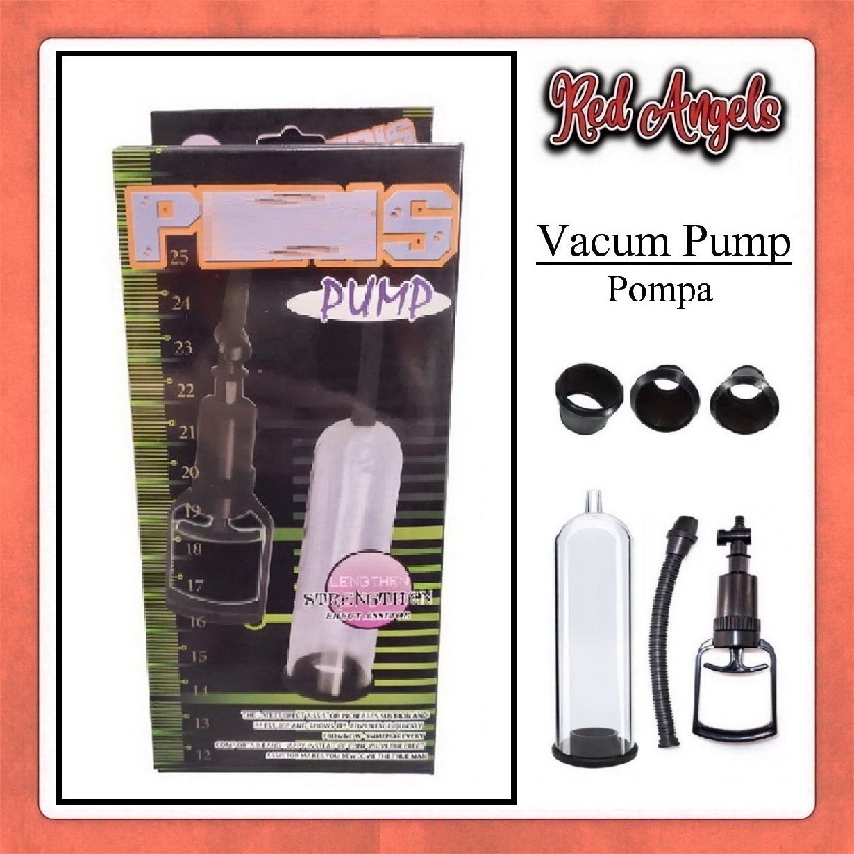 Red Angels Pompa Penis Pump 3 Karet