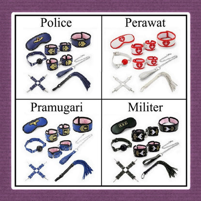 Midnight Set Premium BDSM Fashion Toys Seragam Tema Police Perawat Pramugari Militer