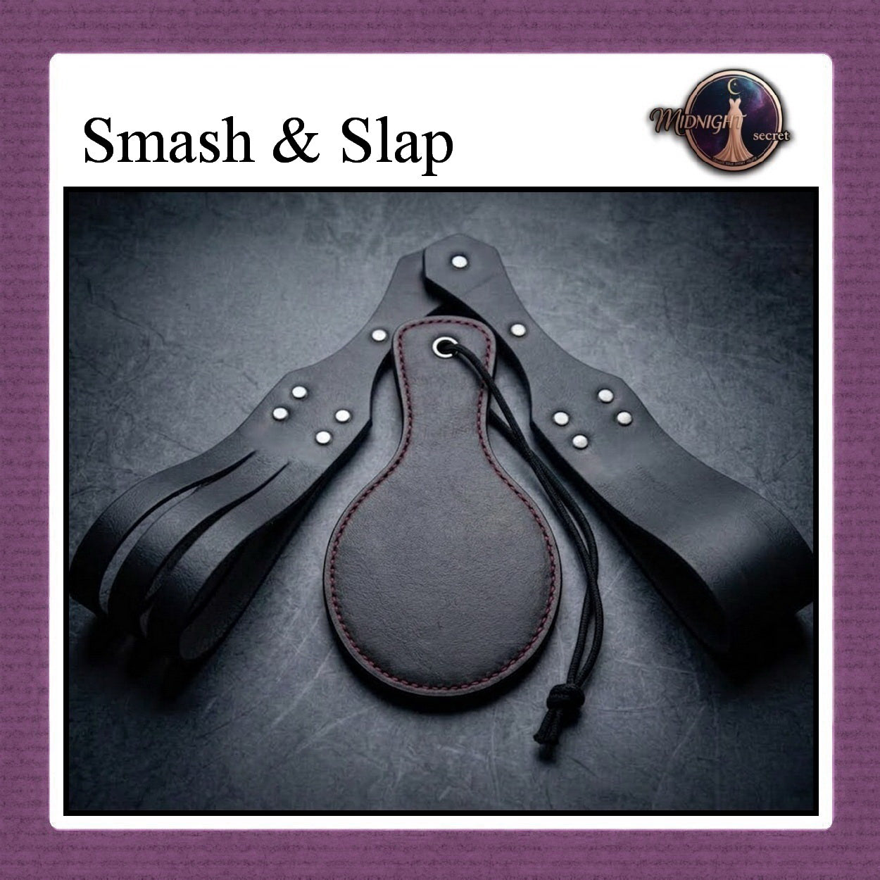 Midnight Smasher & Slapper Paddle - PU Leather Impact
