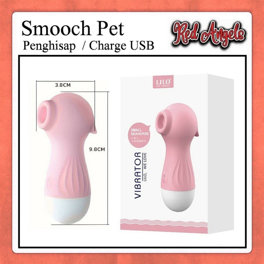 Red Angels Vibrator Smooch Pet Penghisap Charger USB