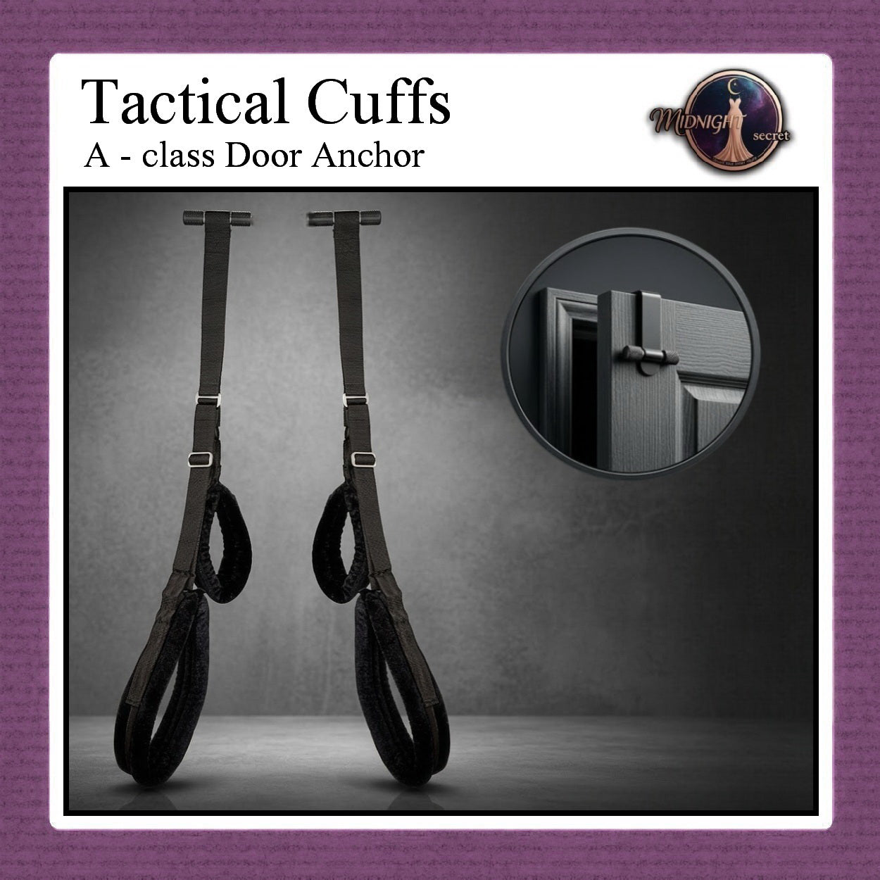 Midnight Tactical Cuffs - Door Anchor System - A class restraint - Aksesoris BDSM Pintu