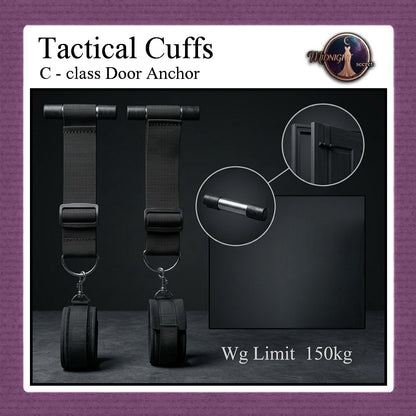 Midnight Tactical Cuffs - Door Anchor System - C class restraint - Aksesoris BDSM Pintu