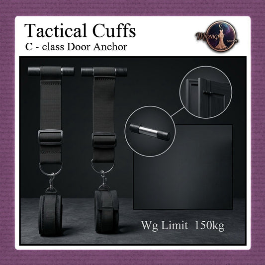 Midnight Tactical Cuffs - Door Anchor System - C class restraint - Aksesoris BDSM Pintu