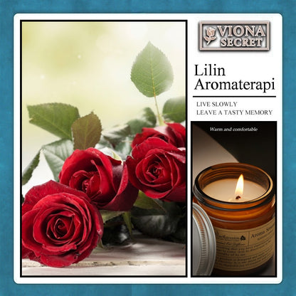 Lilin Aromaterapi Scented Candle Romantis , Wax 100gr / Pewangi Ruangan Aroma Relaksasi