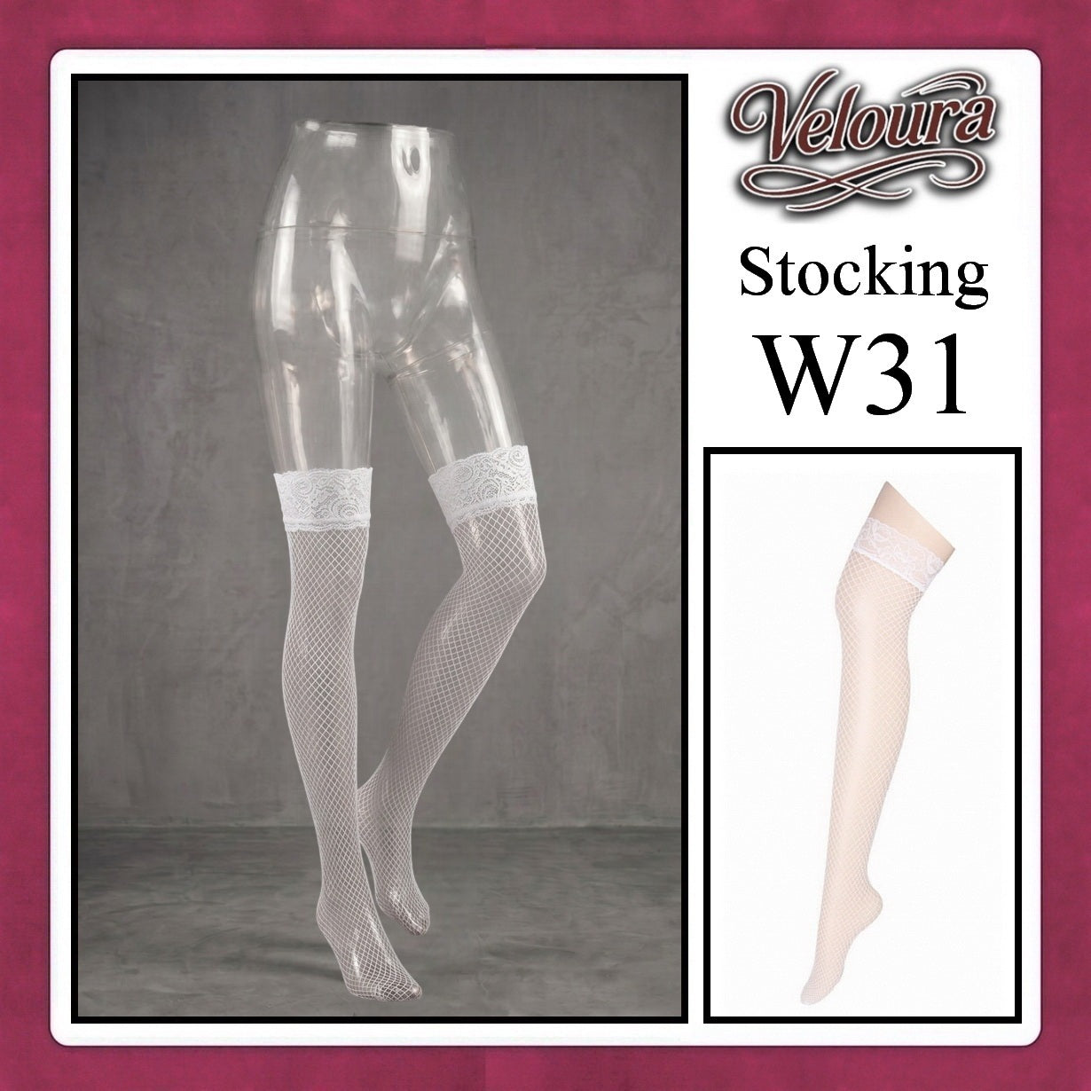 Veloura Stocking Sexy model Jala Renda Flower / Fish Net - W31