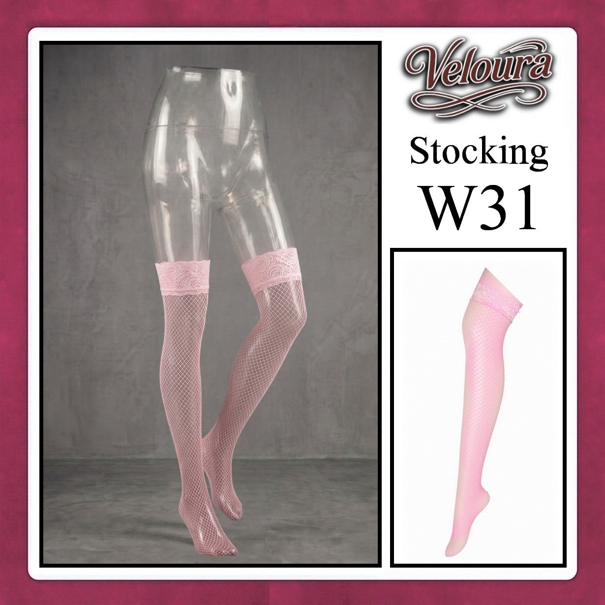 Veloura Stocking Sexy model Jala Renda Flower / Fish Net - W31