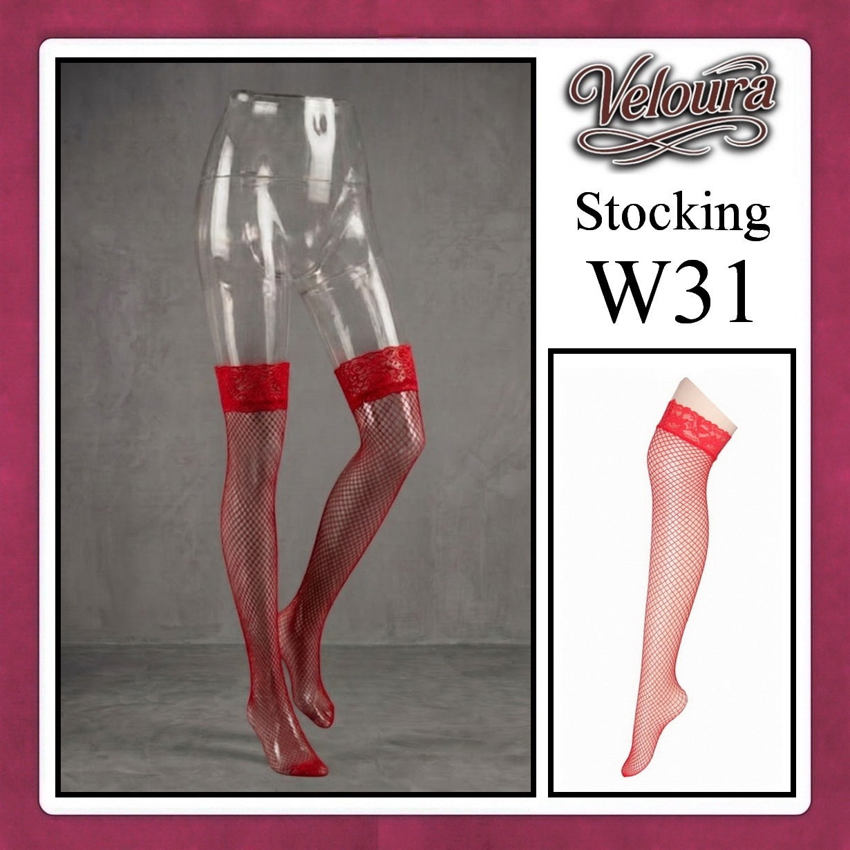 Veloura Stocking Sexy model Jala Renda Flower / Fish Net - W31