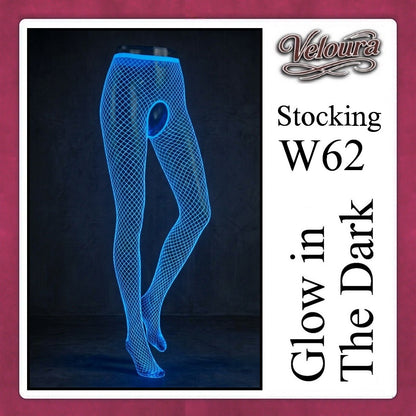 Veloura Stocking Sexy Tinggi Glow in the Dark Lingerie - GITD W60
