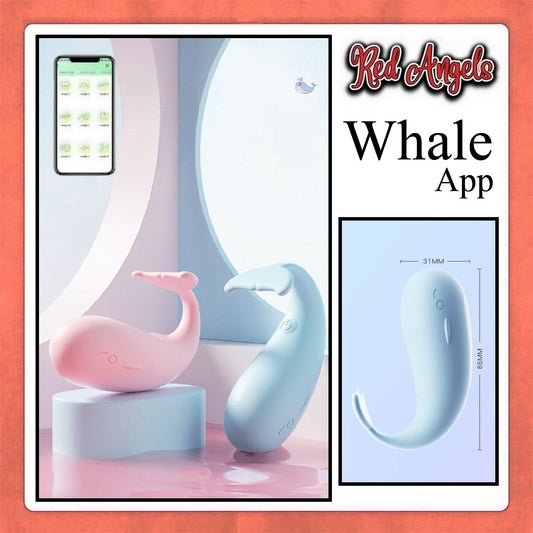 Red Angels Vibrator Whale APP Charge Blue And Pink