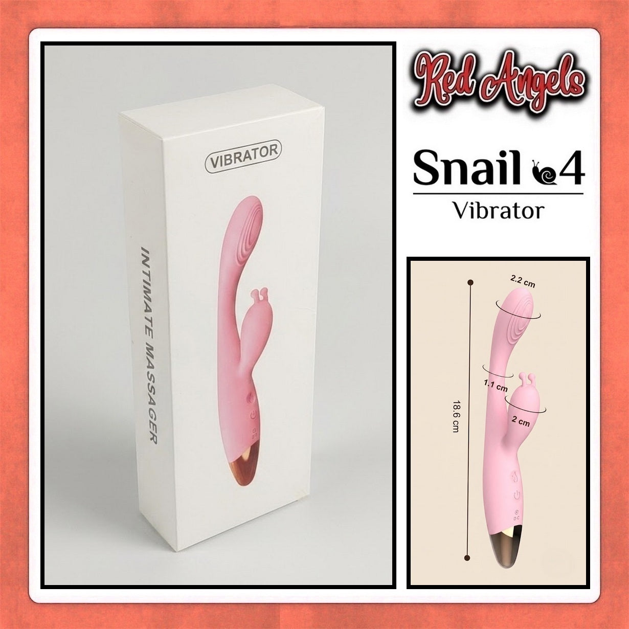 Red Angels Vibrator Snail 4 Charge