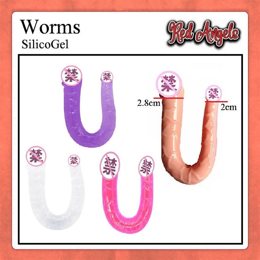 Red Angels Dildo 2 in 1 Worm 4 Warna